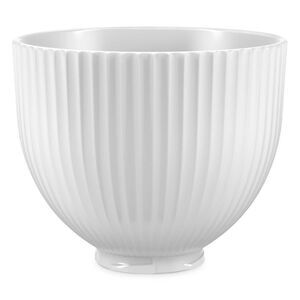 KitchenAid -  5qt Classic Column Ceramic Bowl - Heart White